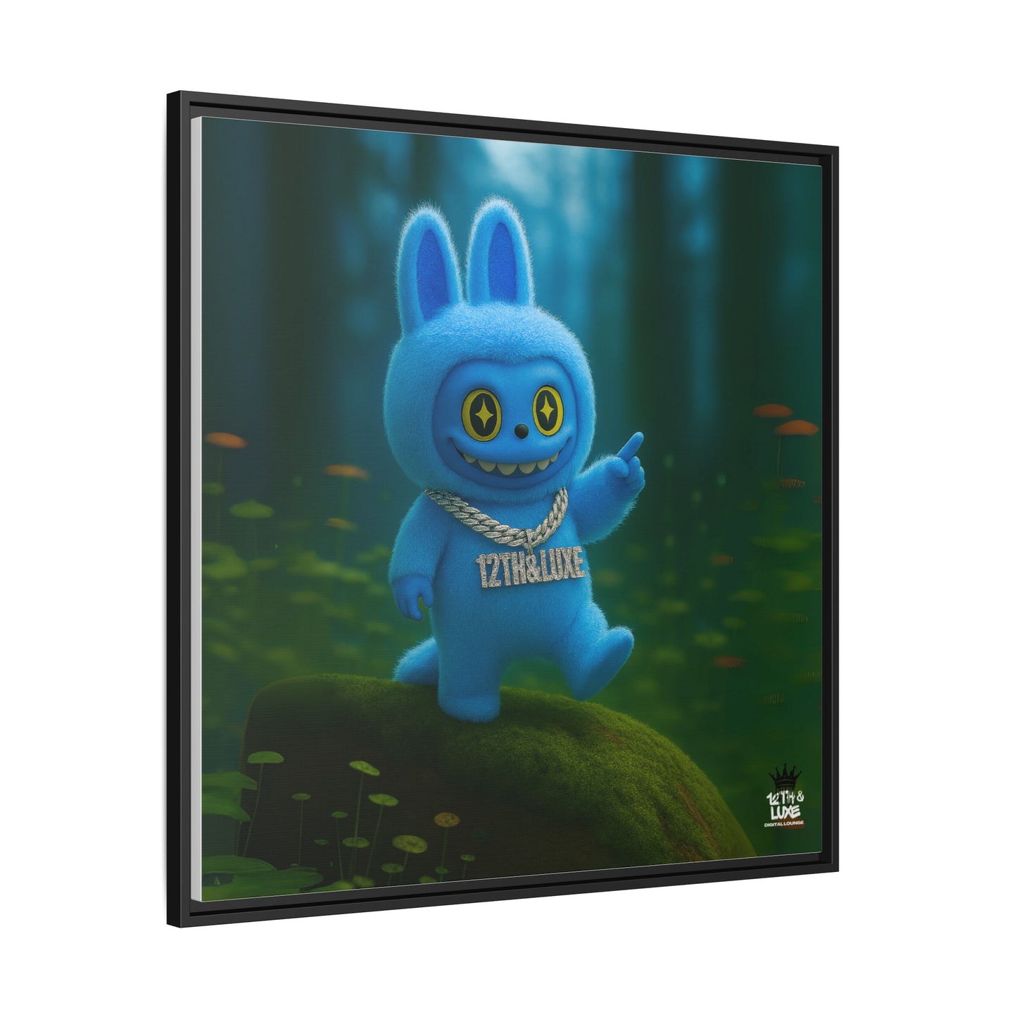 Plush Monster Blue - Canvas Art