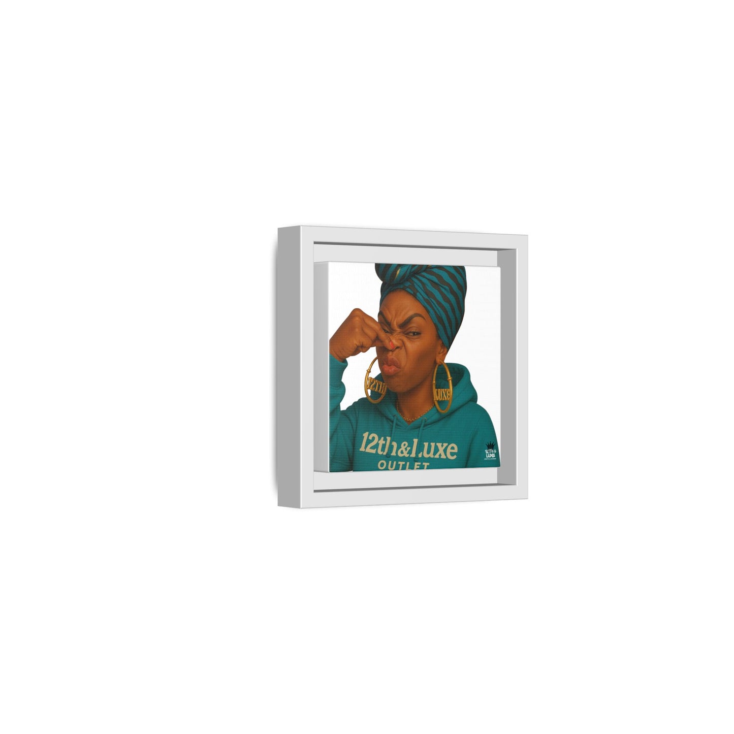 Funky Face Blue- Canvas Art