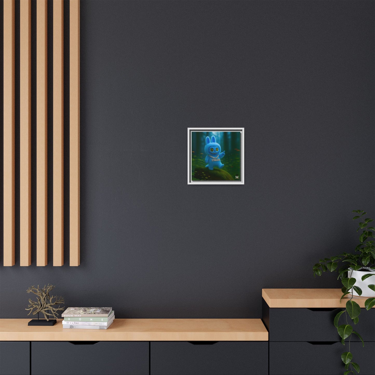 Plush Monster Blue - Canvas Art