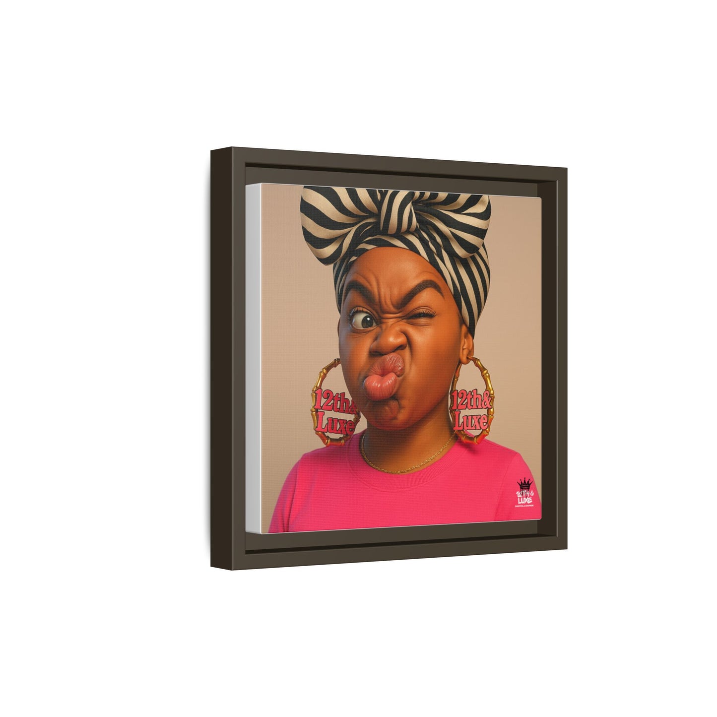 Funky Face Pink - Canvas Art