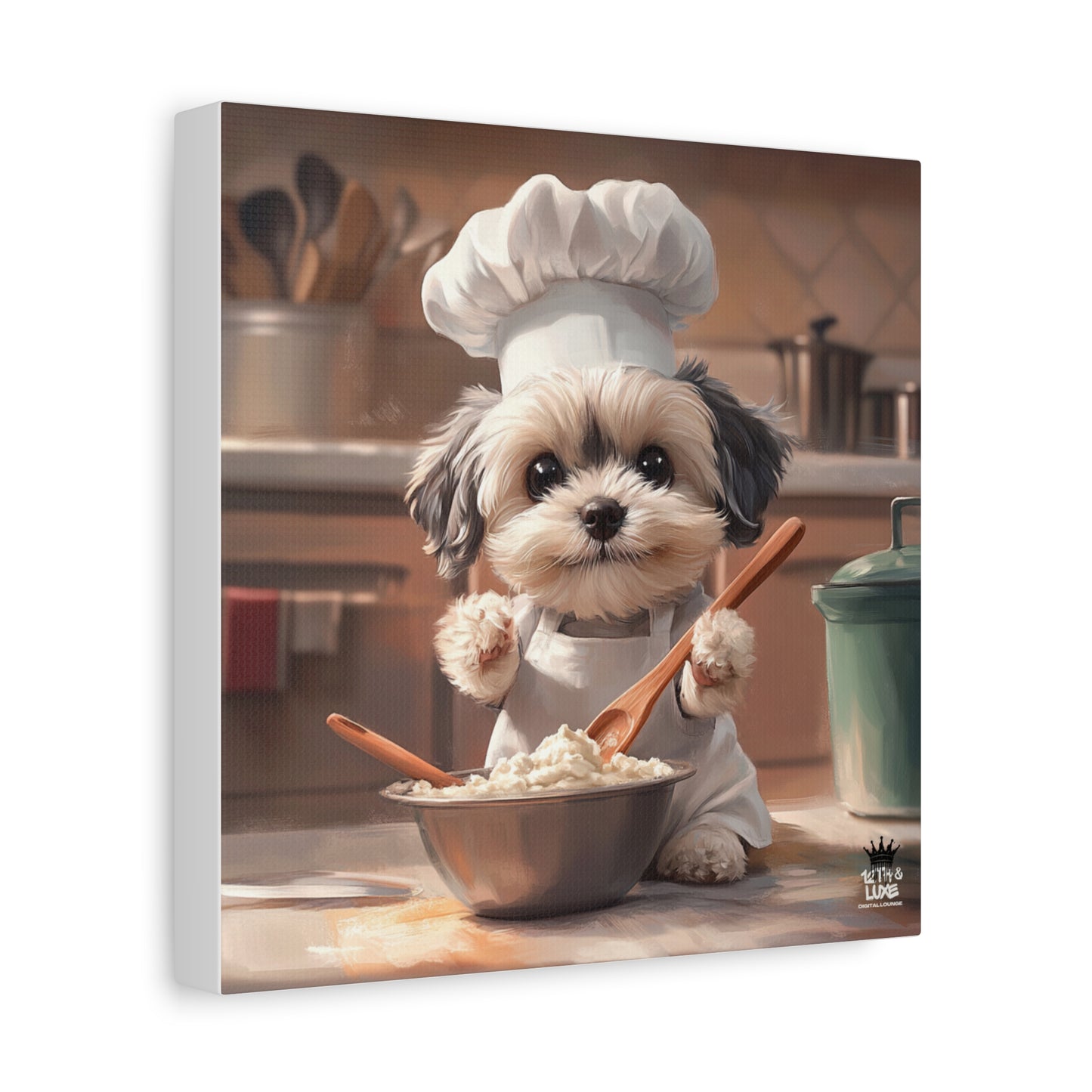 Shih Tzu Puppy Chef Canvas Art