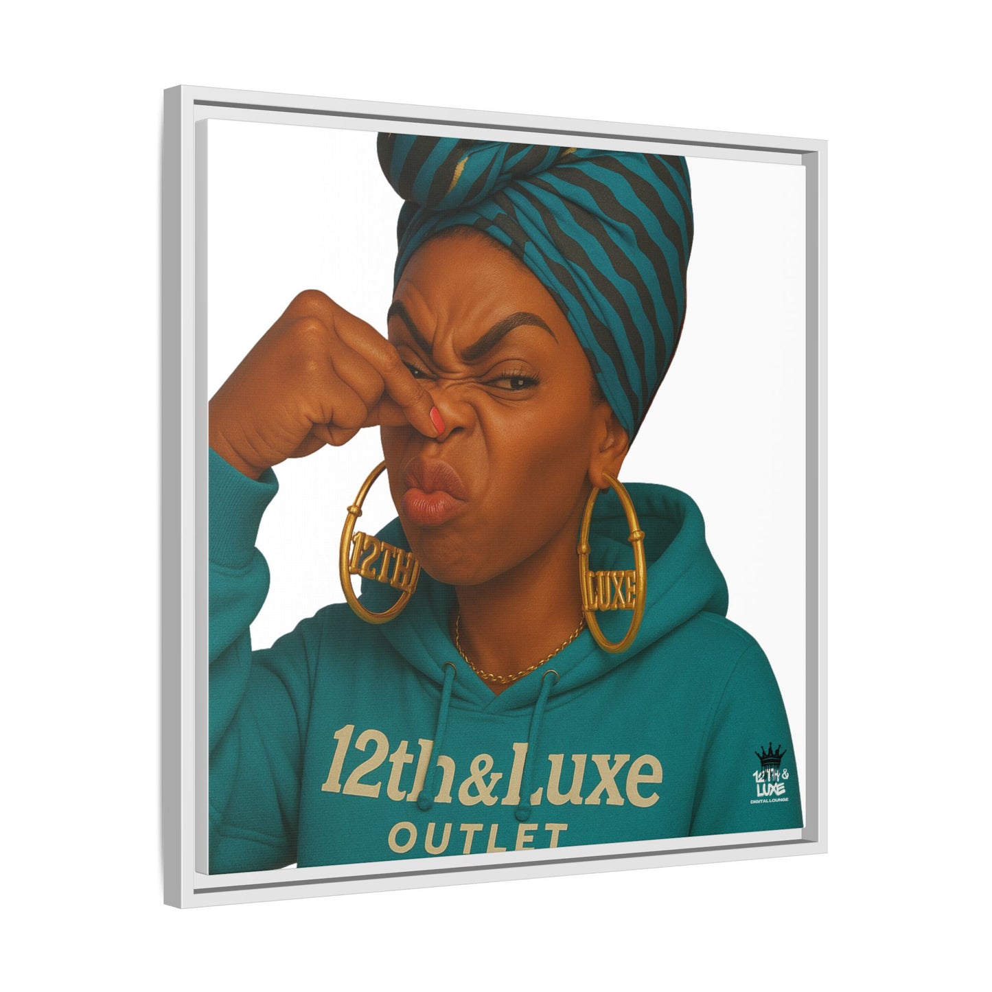 Funky Face Blue- Canvas Art