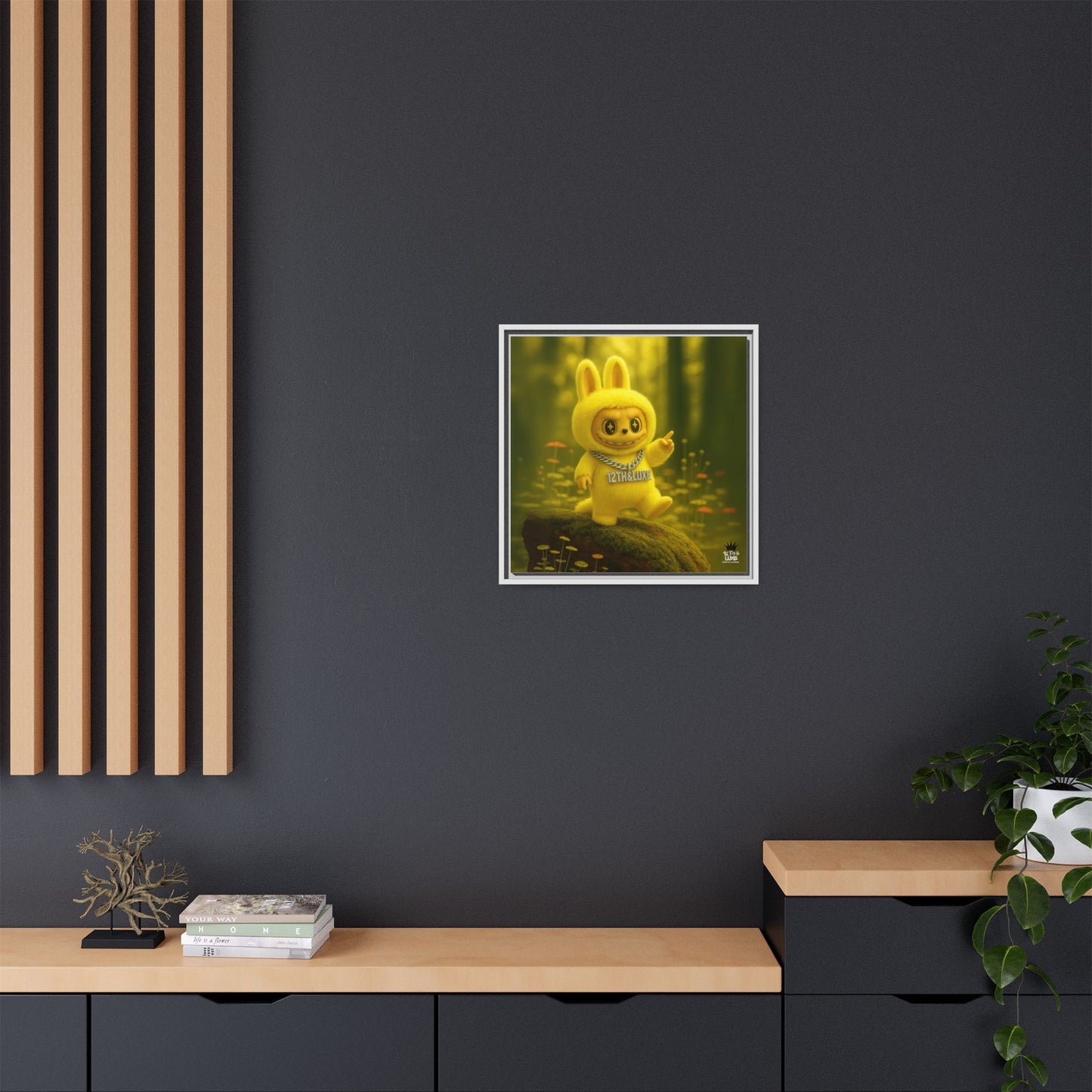 Plush Monster Yellow - Canvas Art