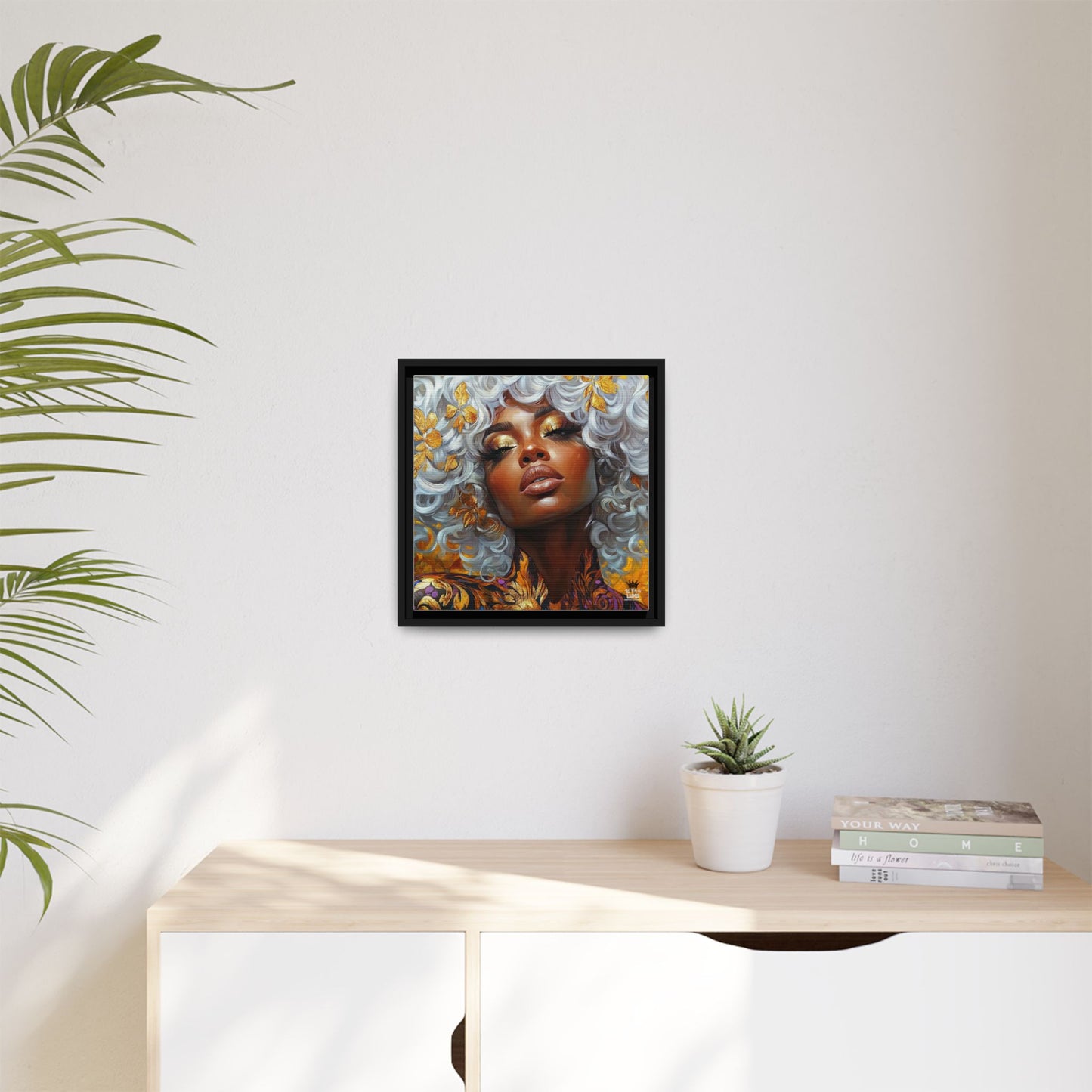 Vibrant Framed Canvas Art - Bold Beauty Portrait