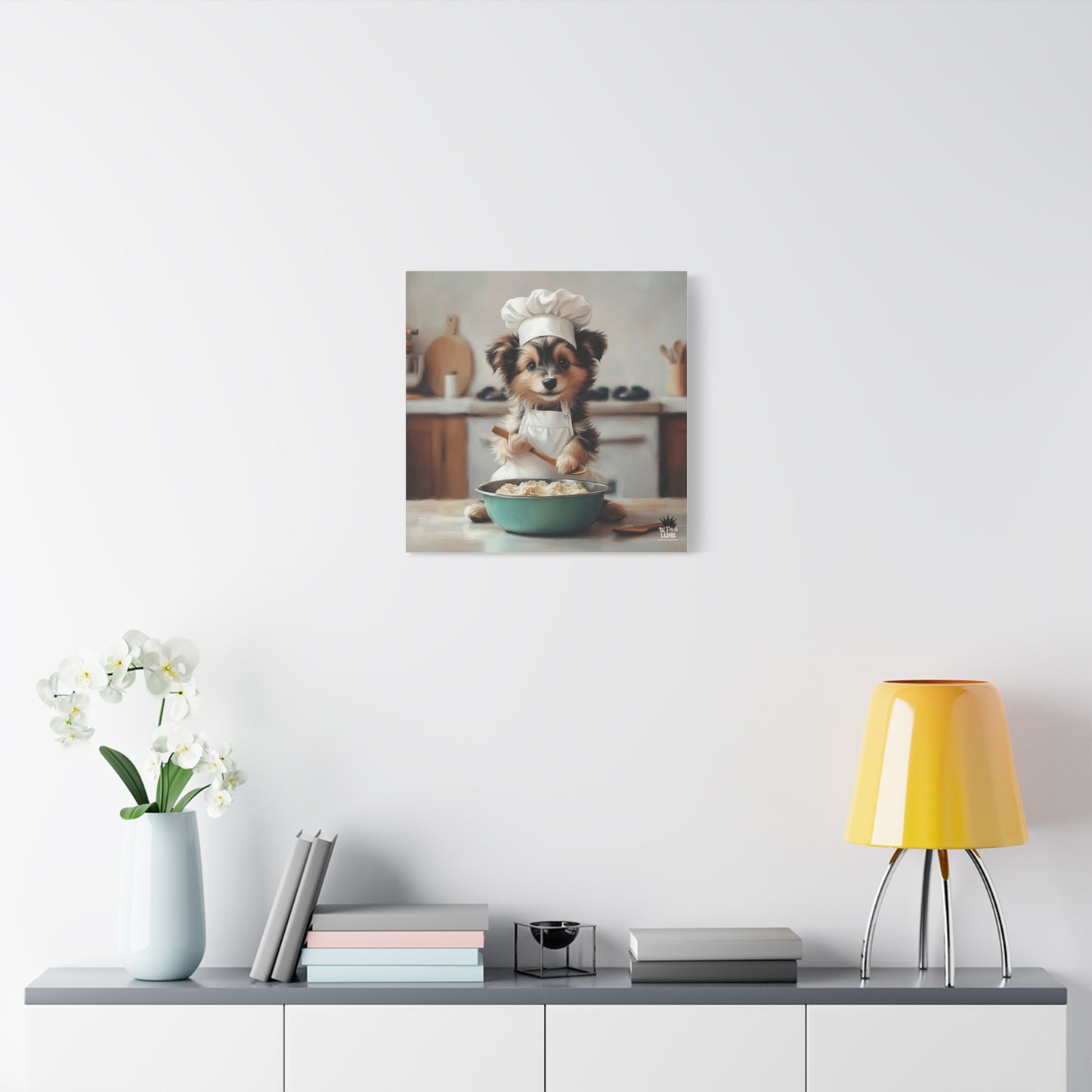 Sheltie Puppy Chef Canvas Art