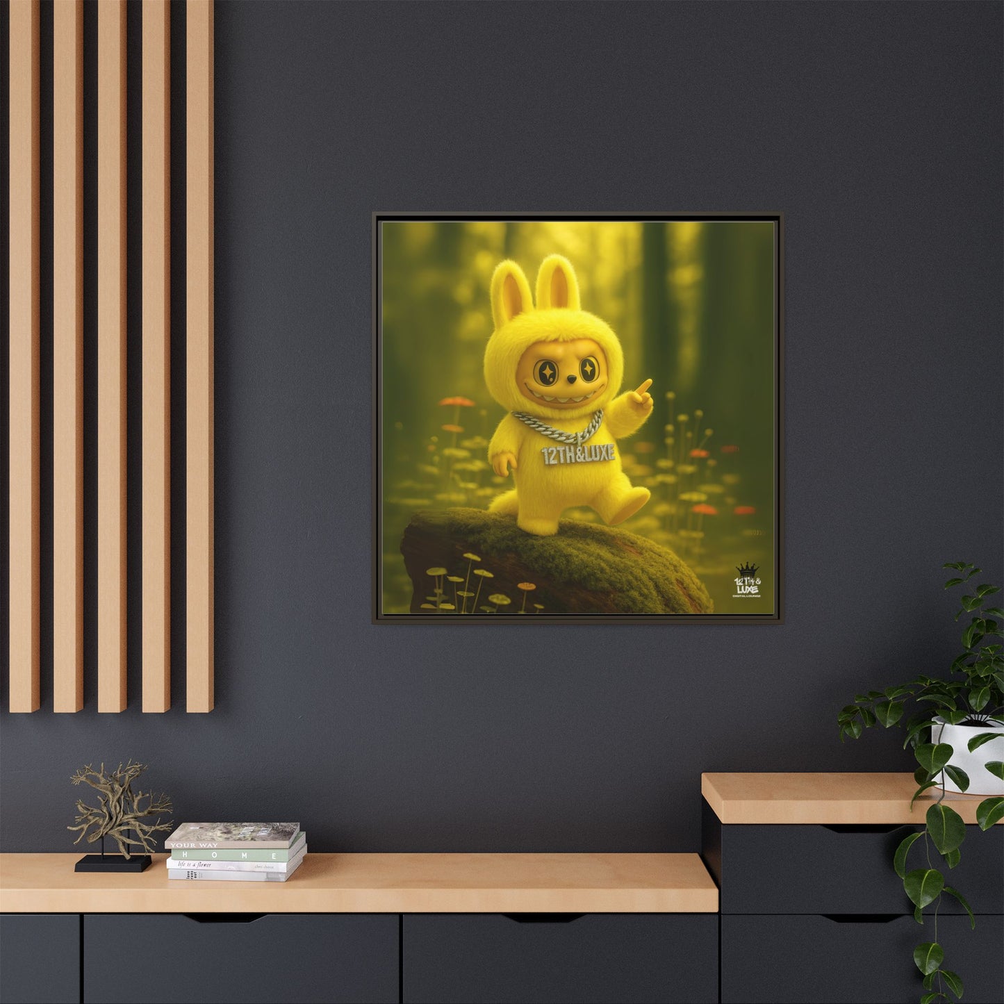 Plush Monster Yellow - Canvas Art