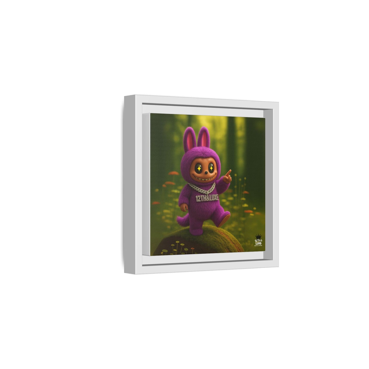 Plush Monster Purple - Canvas Art
