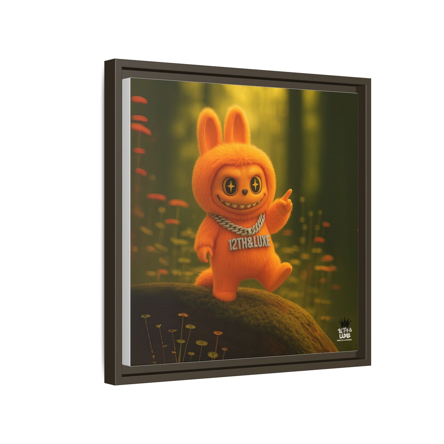 Plush Monster Orange - Canvas Art