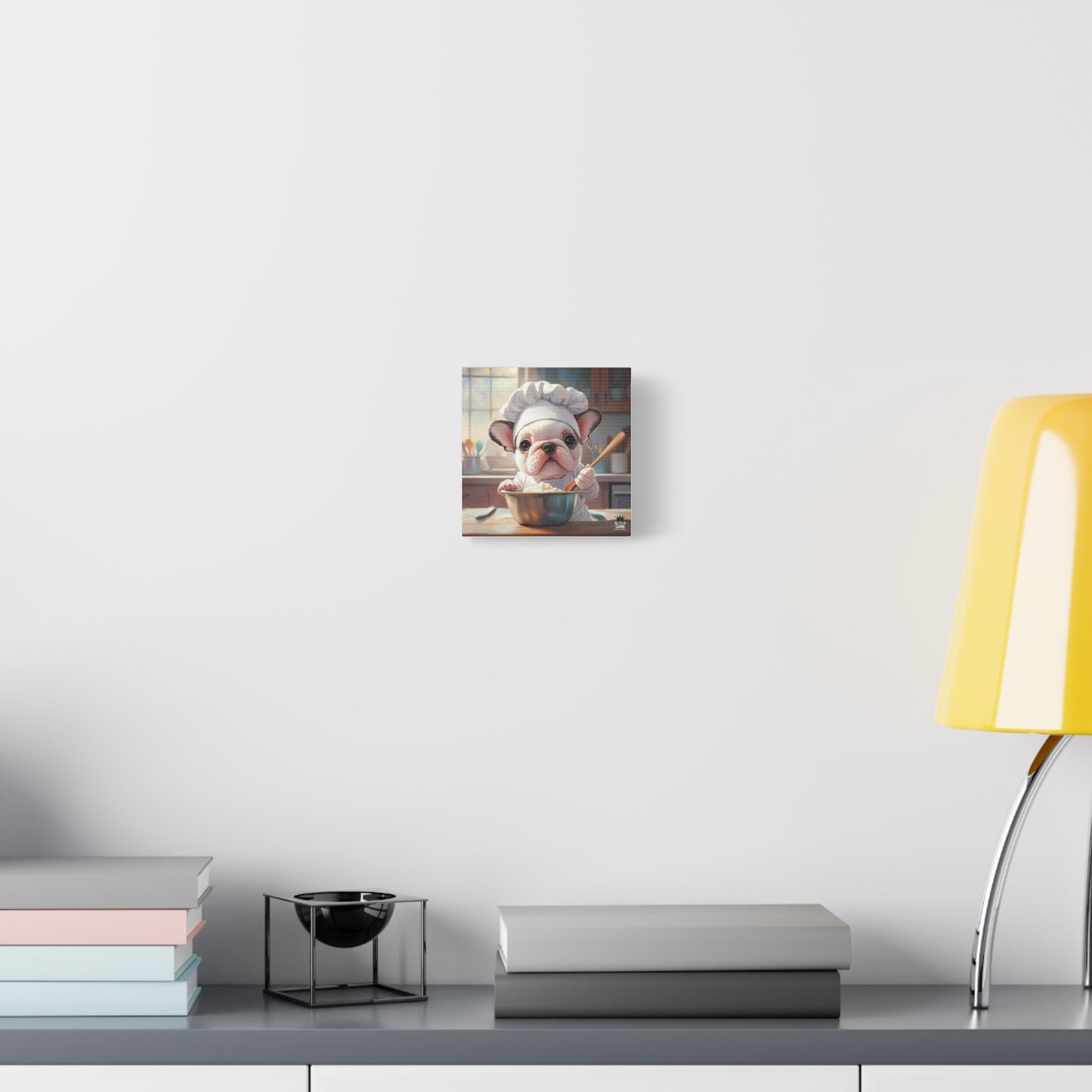 Bulldog Puppy Chef Canvas Art
