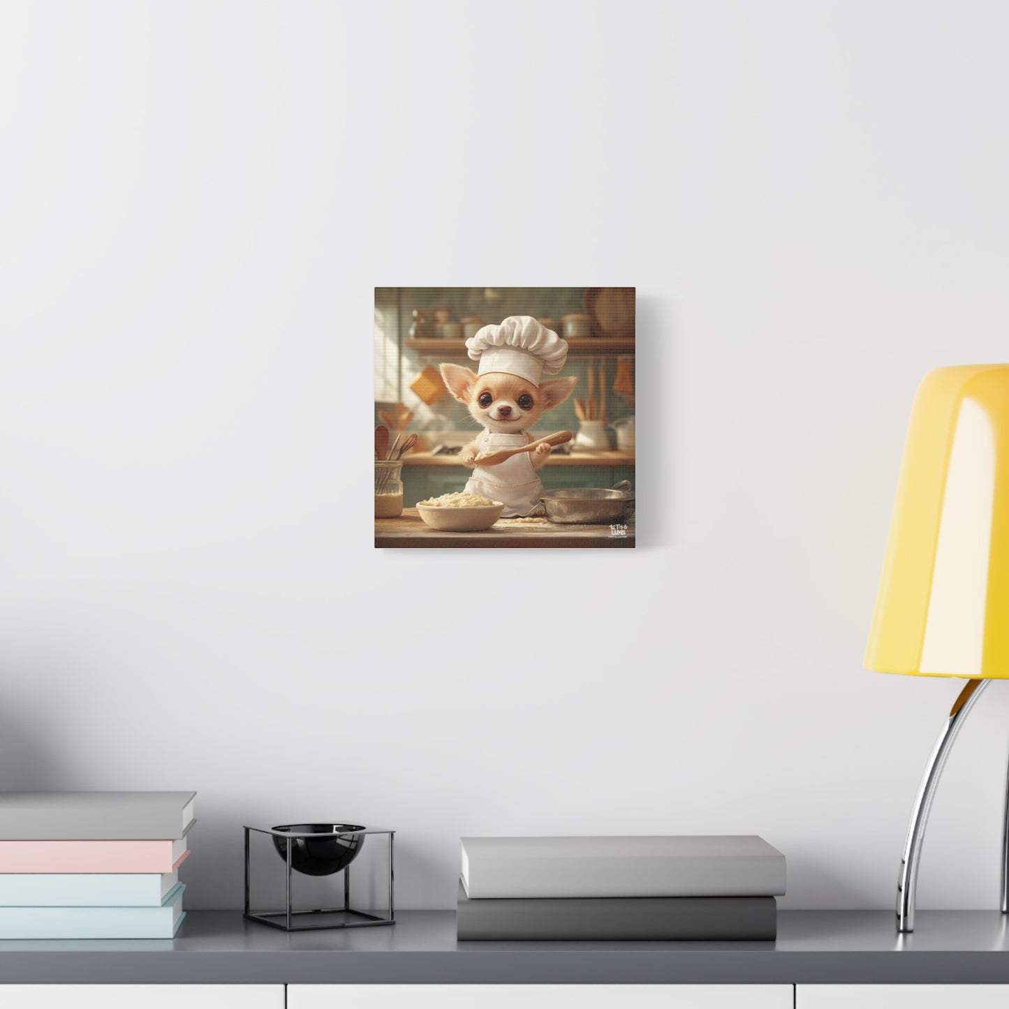 Chihuahua Puppy Chef Canvas Art