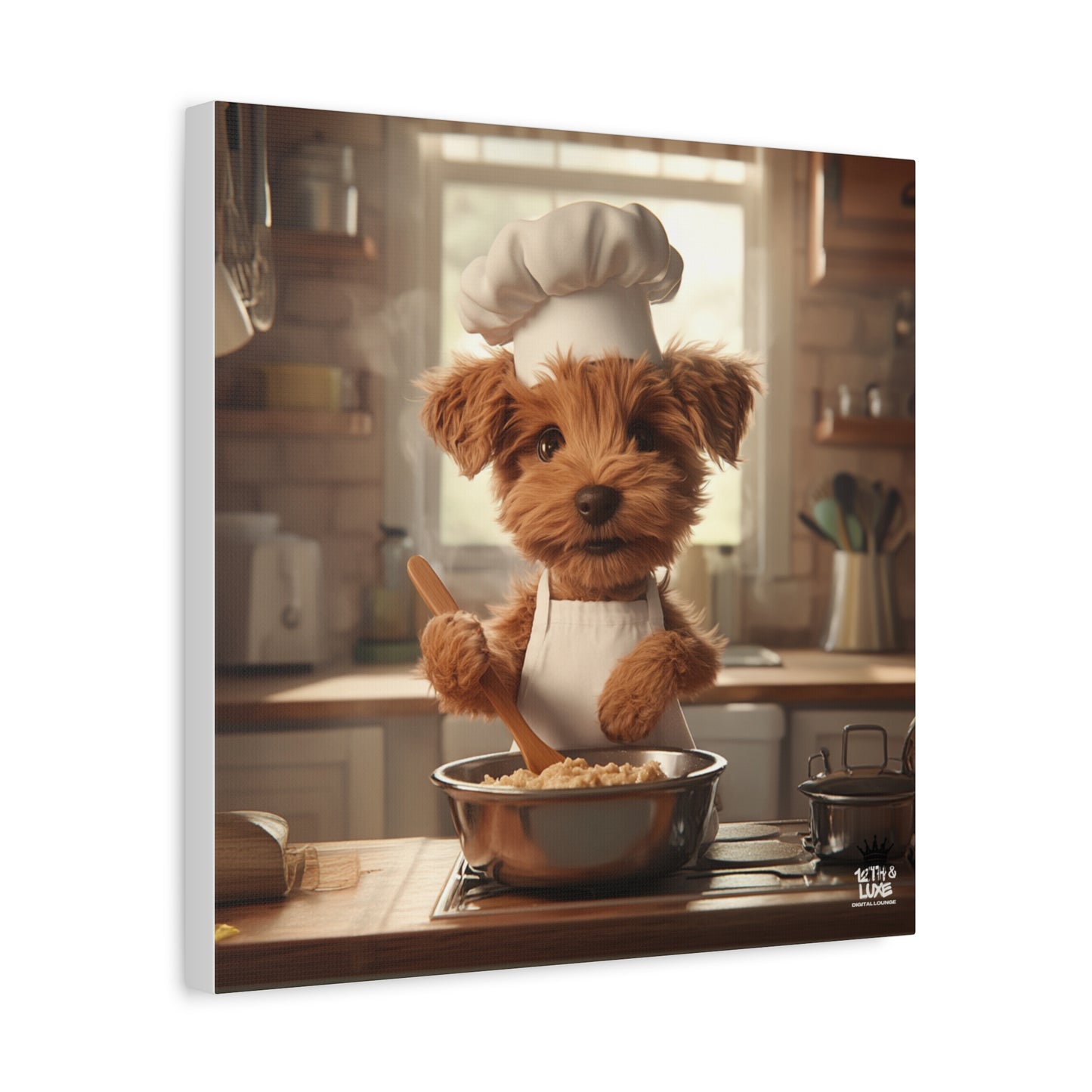 Airedale Puppy Chef Canvas Art