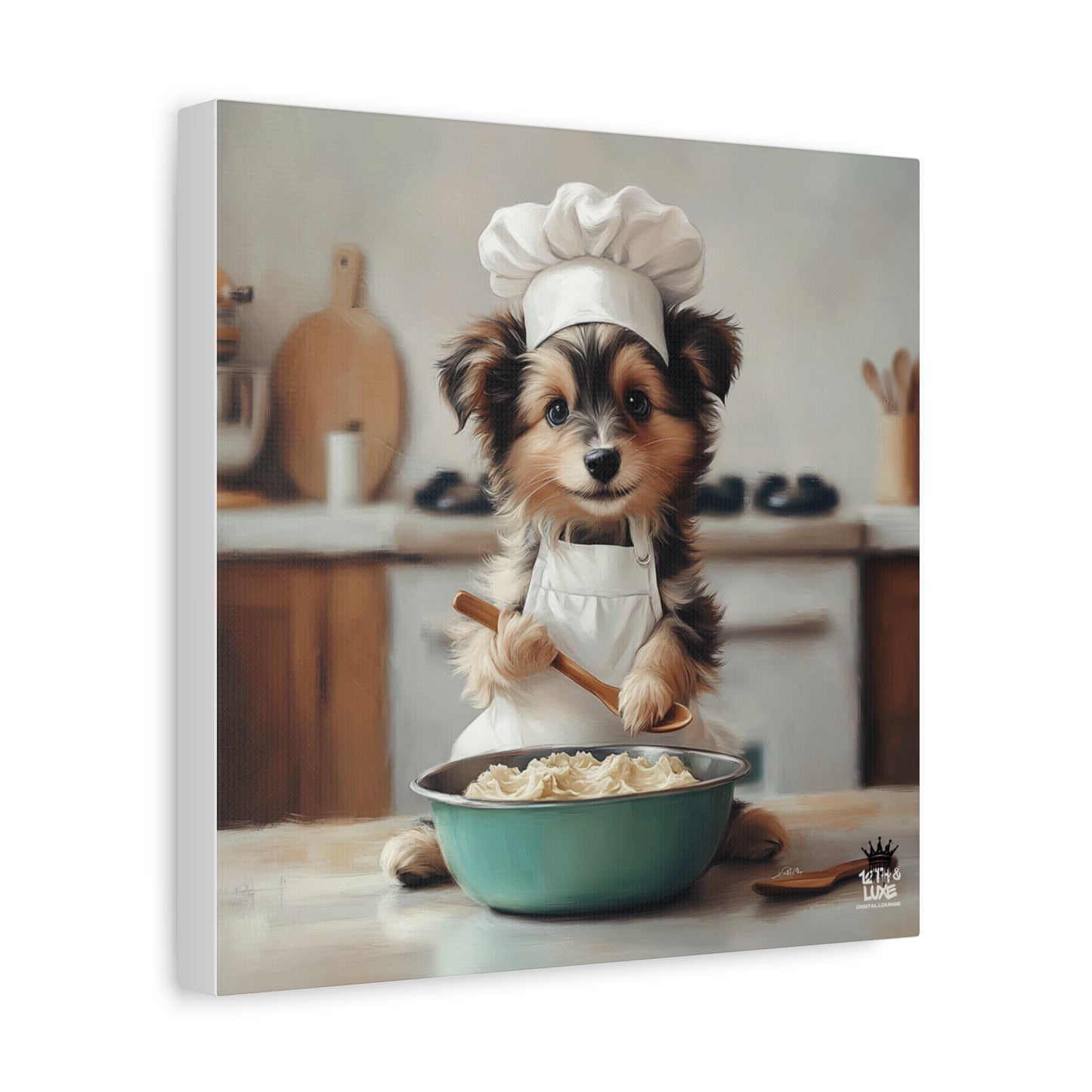 Sheltie Puppy Chef Canvas Art