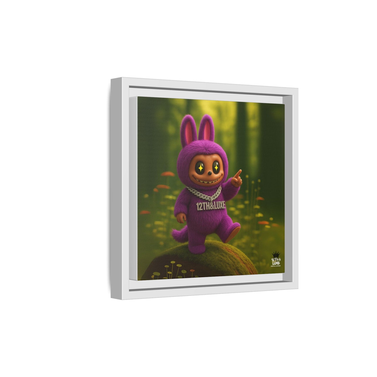 Plush Monster Purple - Canvas Art