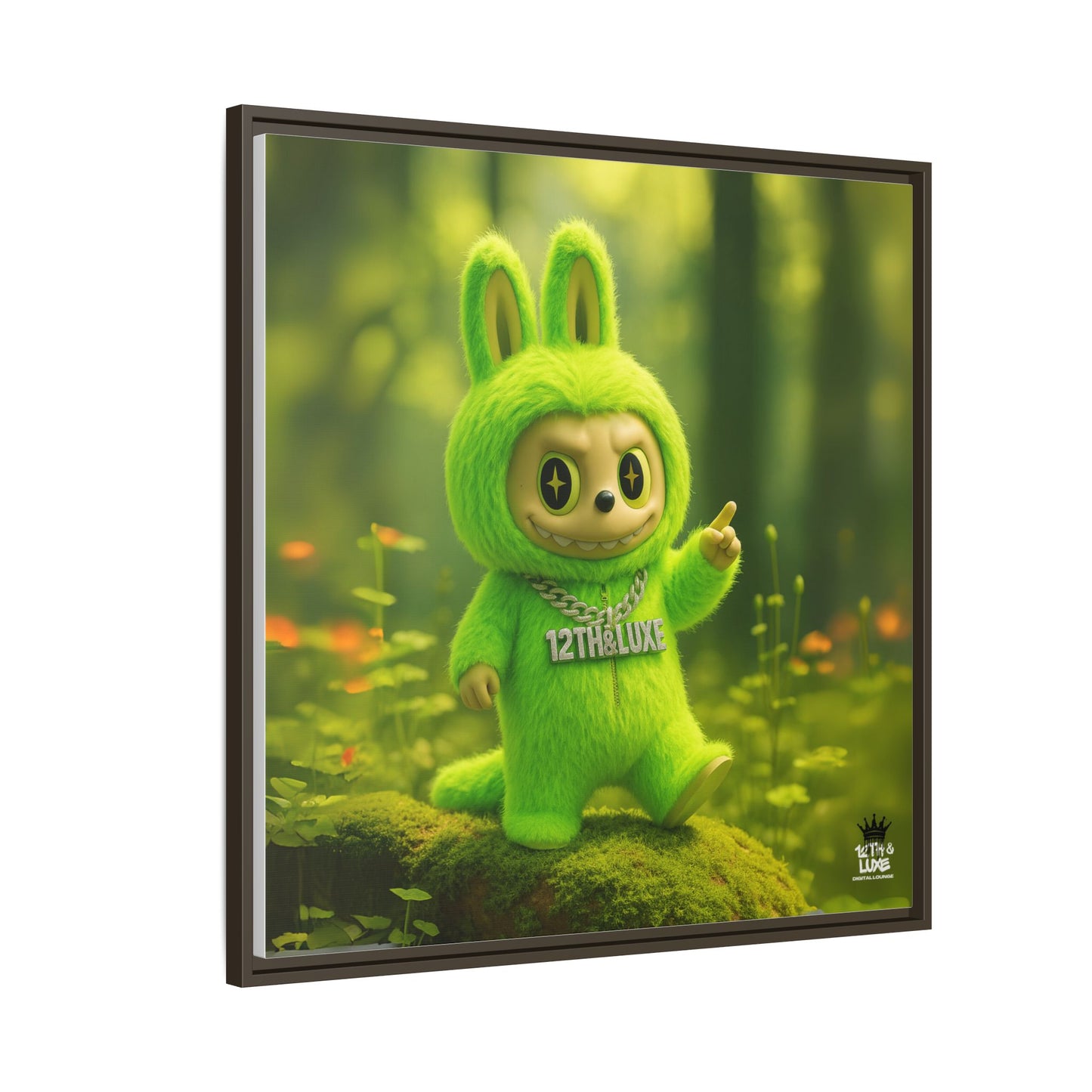 Plush Monster Green - Canvas Art