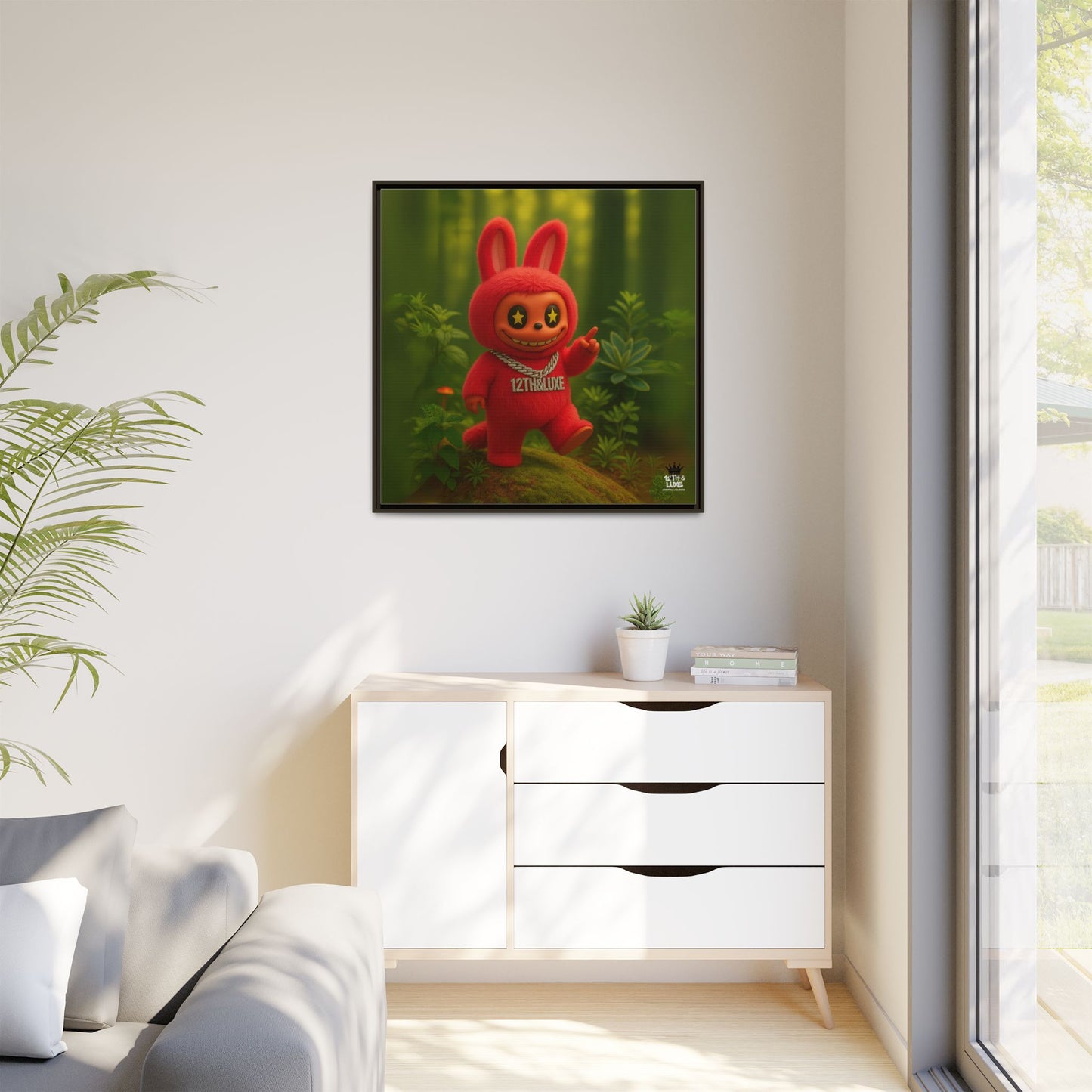 Plush Monster Red - Canvas Art