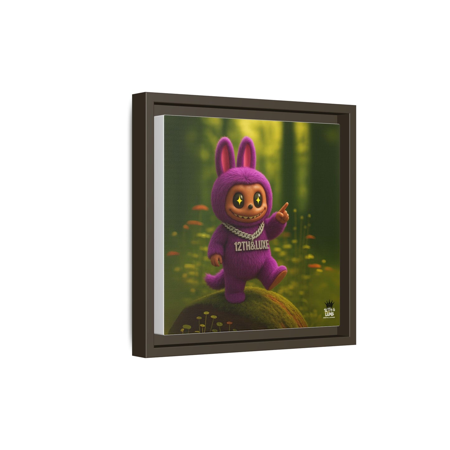 Plush Monster Purple - Canvas Art
