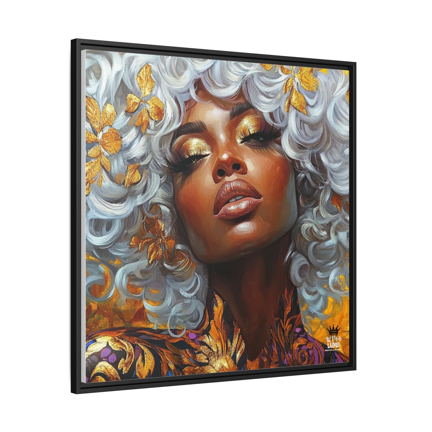 Vibrant Framed Canvas Art - Bold Beauty Portrait