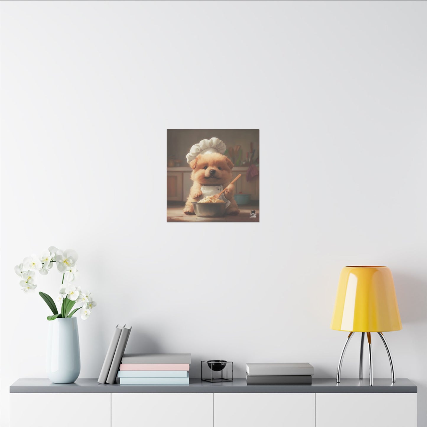 Chow Puppy Chef Canvas Art