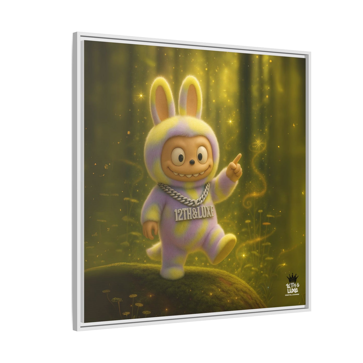 Plush Monster Purple/Yellow - Canvas Art