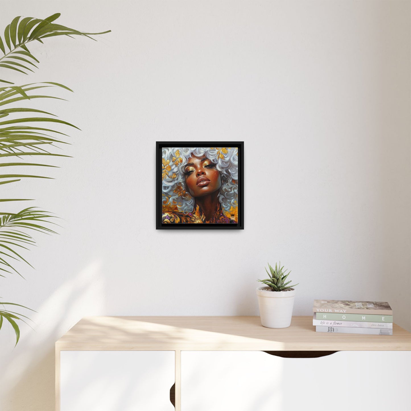 Vibrant Framed Canvas Art - Bold Beauty Portrait