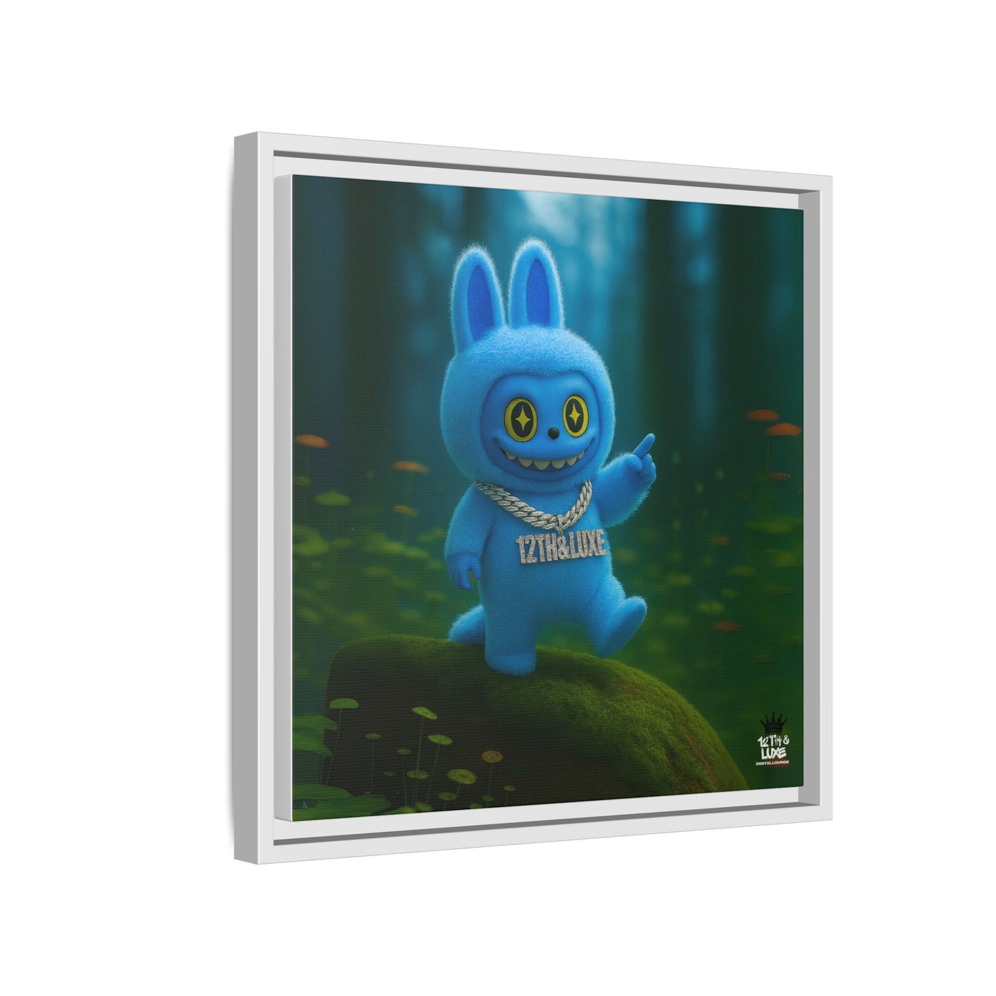 Plush Monster Blue - Canvas Art