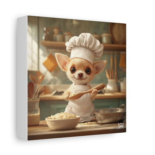 Chihuahua Puppy Chef Canvas Art