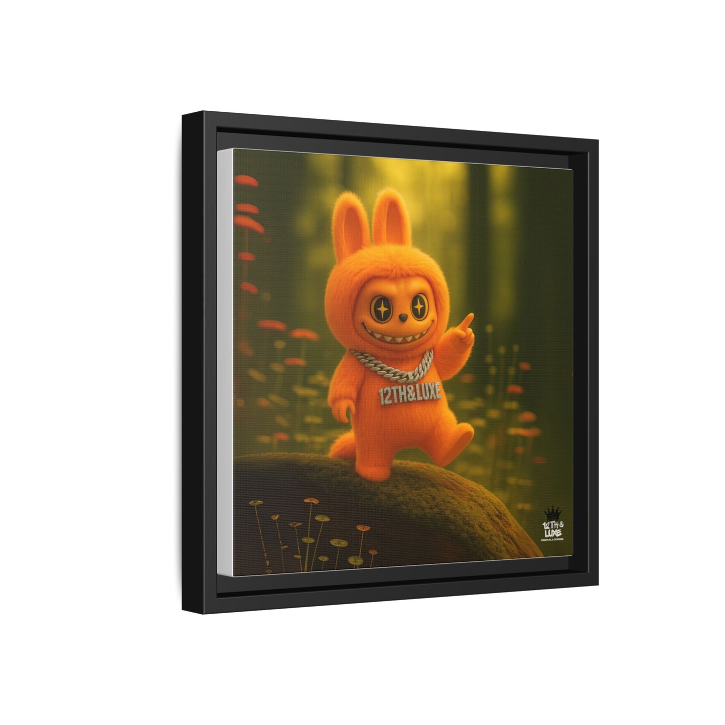 Plush Monster Orange - Canvas Art