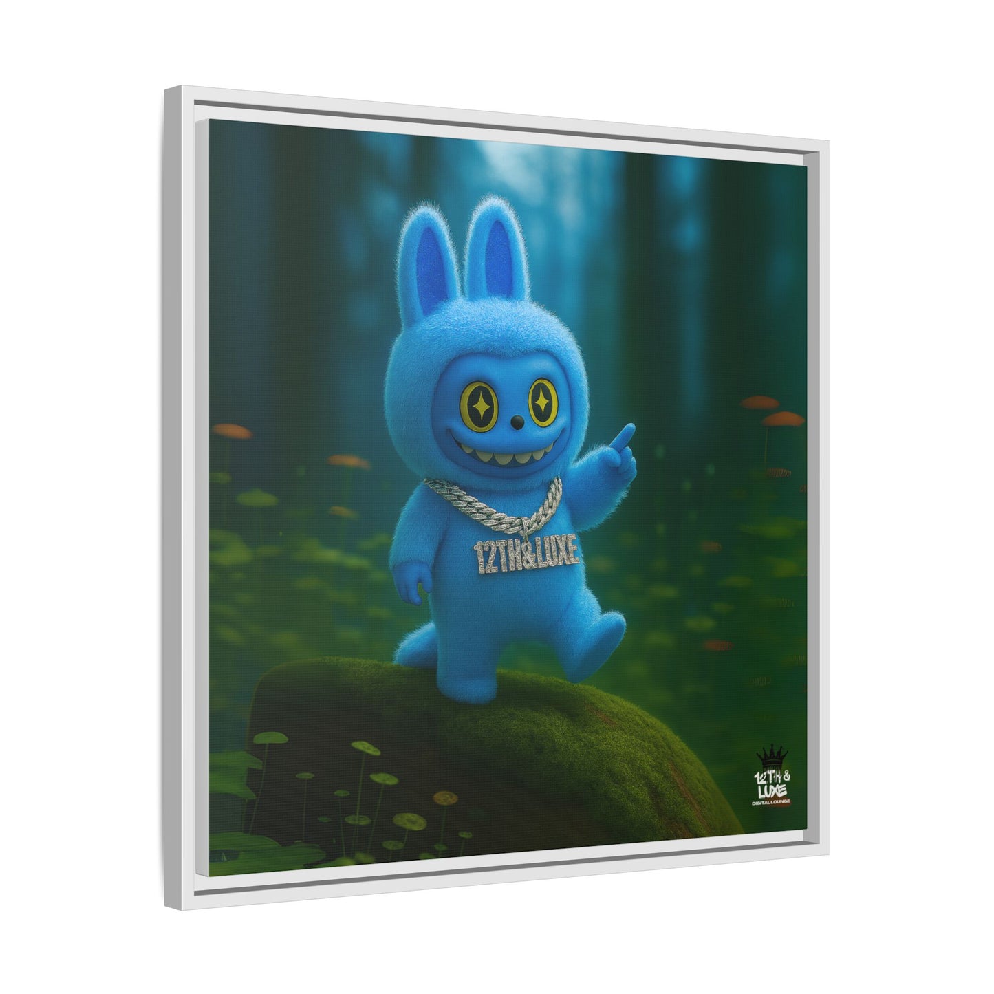 Plush Monster Blue - Canvas Art