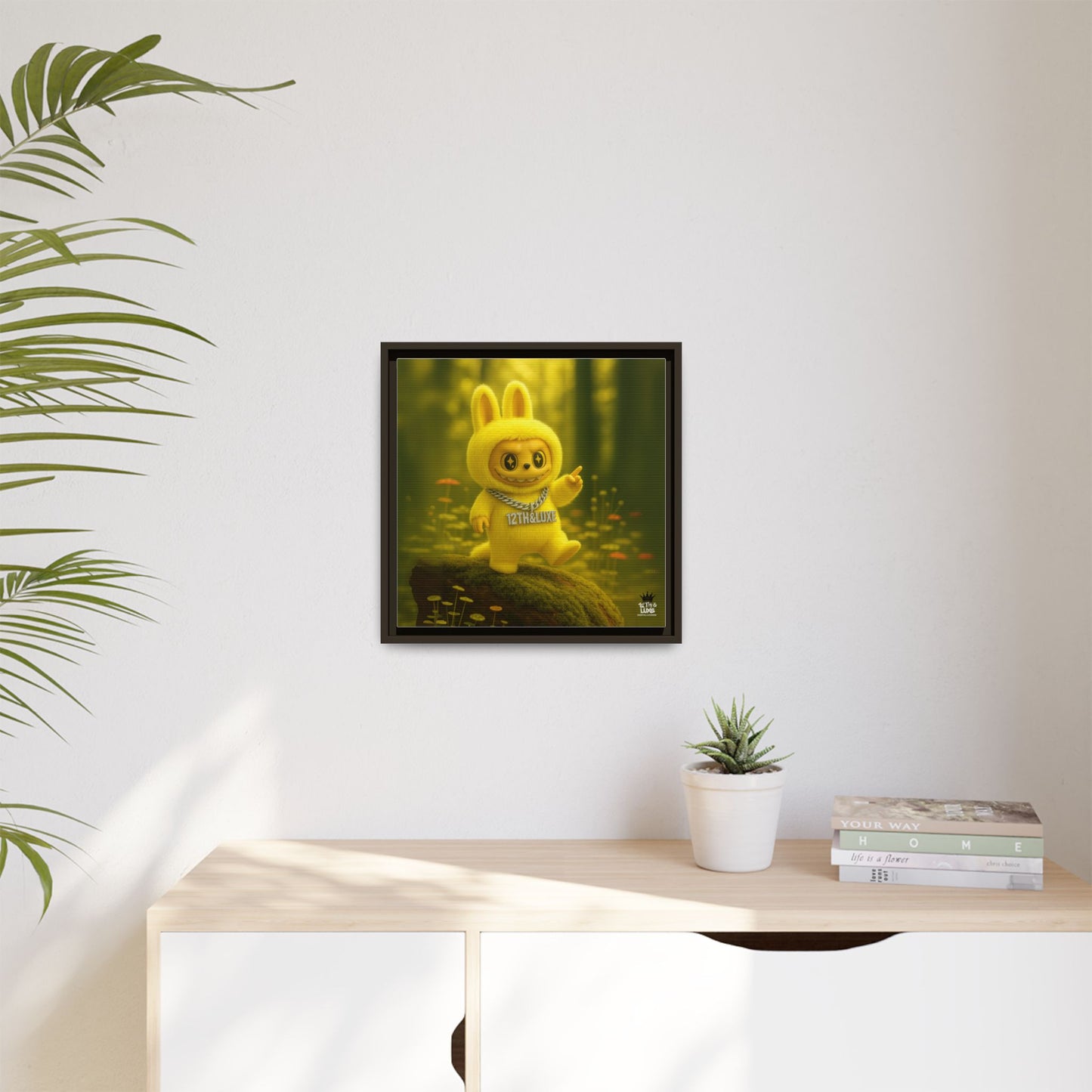 Plush Monster Yellow - Canvas Art