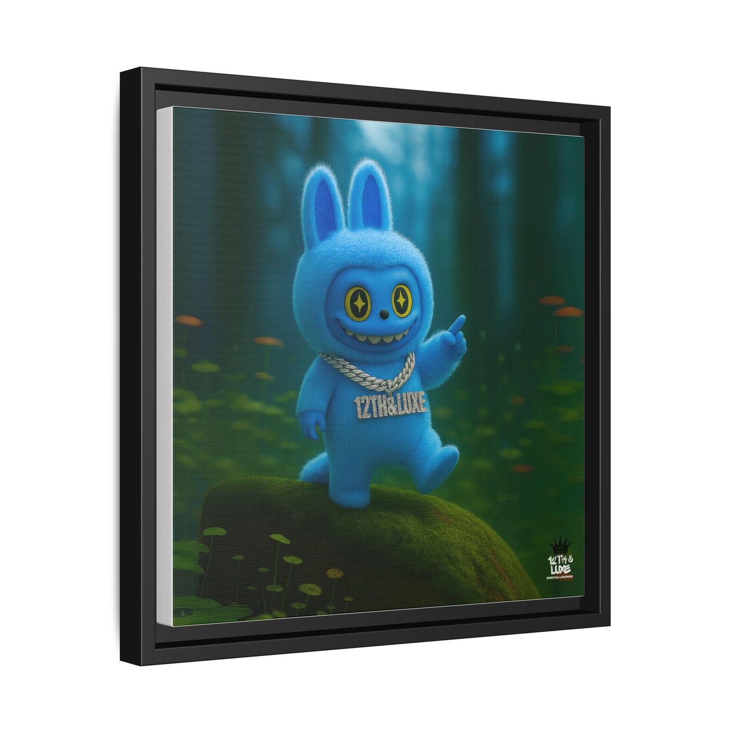 Plush Monster Blue - Canvas Art
