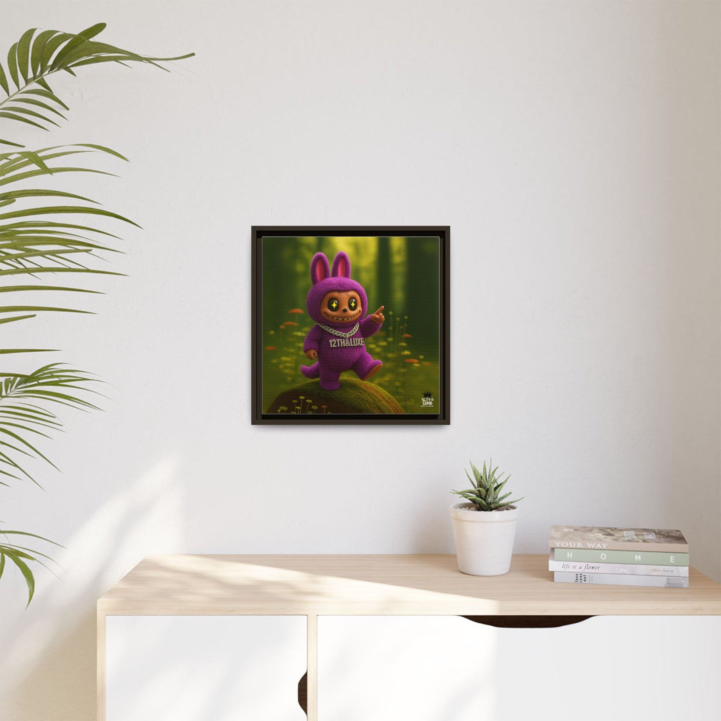 Plush Monster Purple - Canvas Art