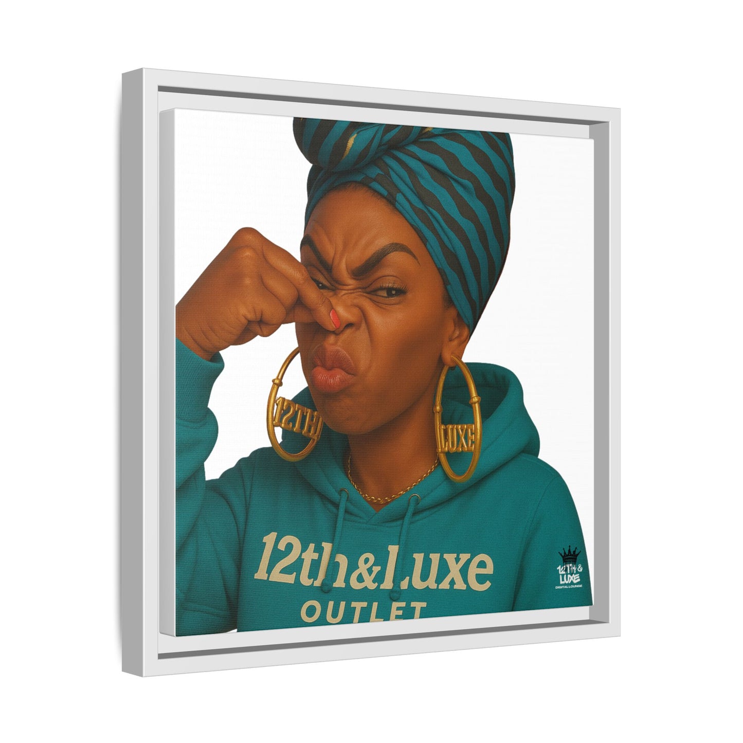 Funky Face Blue- Canvas Art
