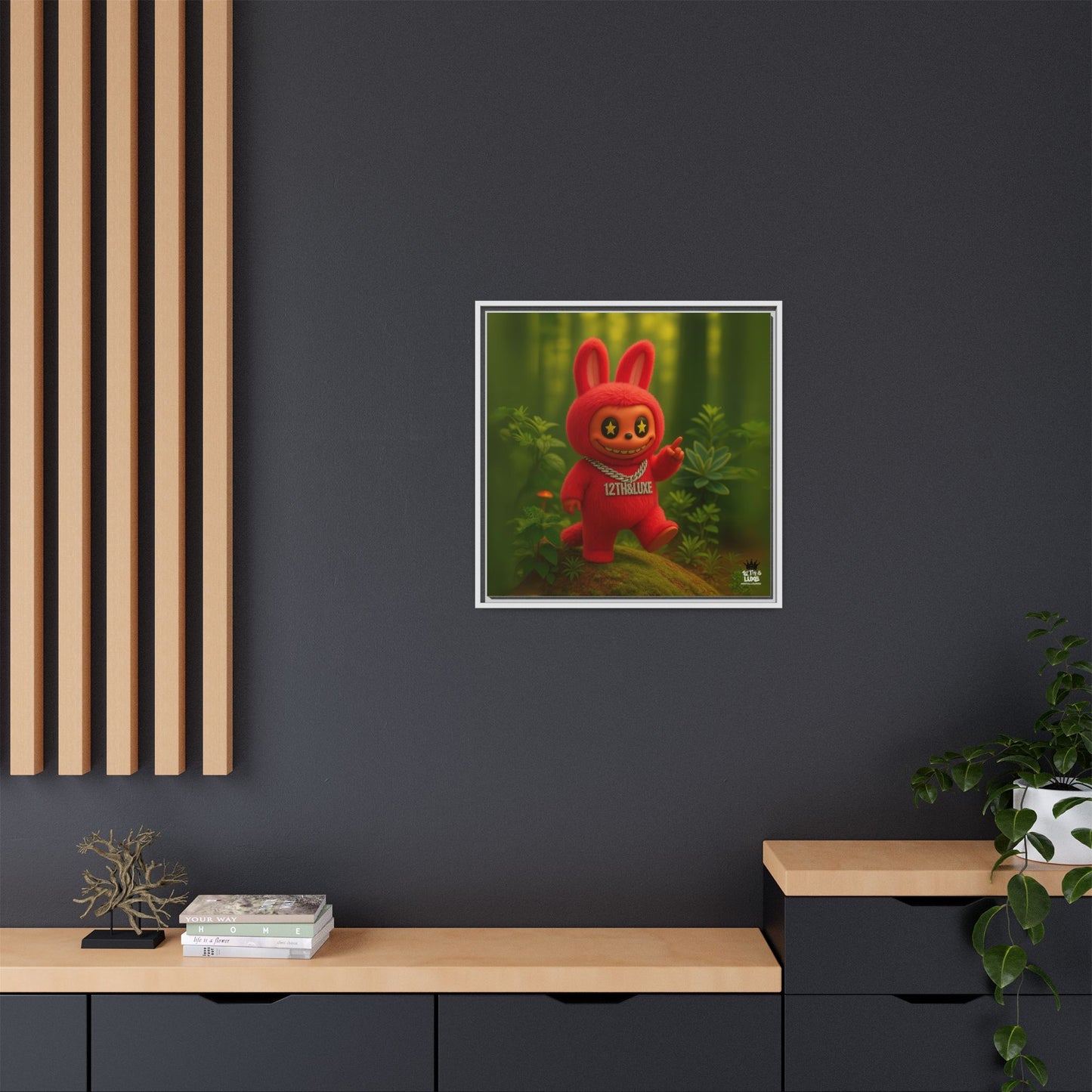 Plush Monster Red - Canvas Art