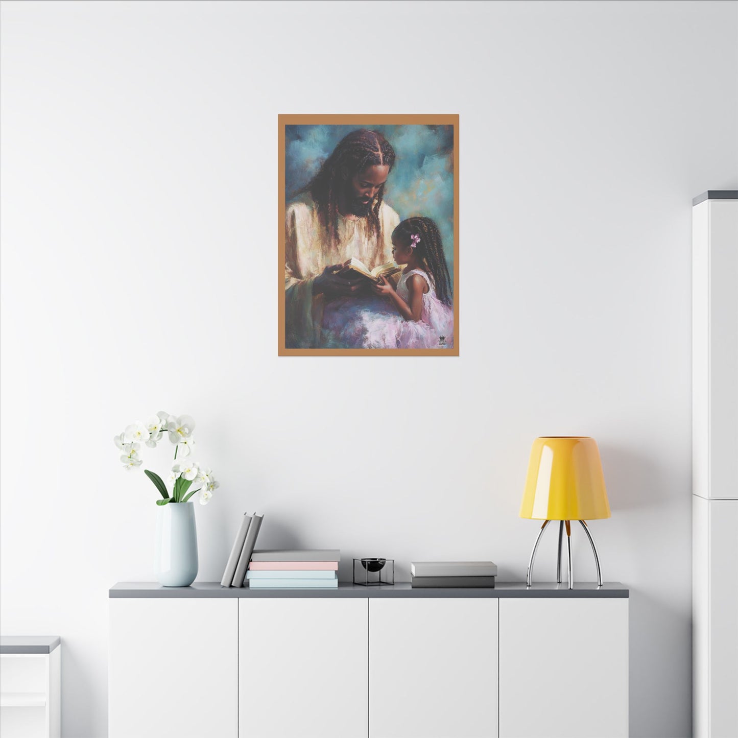 Jesus Reading, Matte Canvas, Stretched, 0.75" (Vertical)