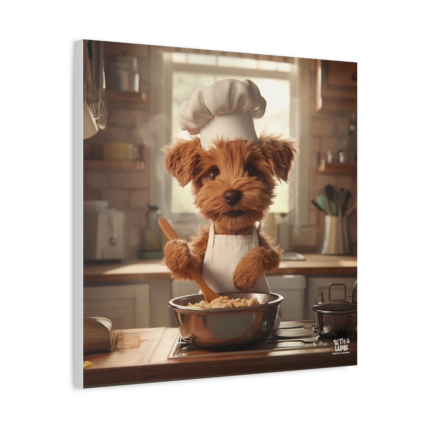 Airedale Puppy Chef Canvas Art