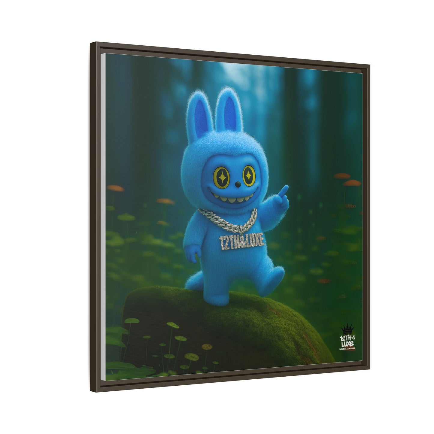 Plush Monster Blue - Canvas Art