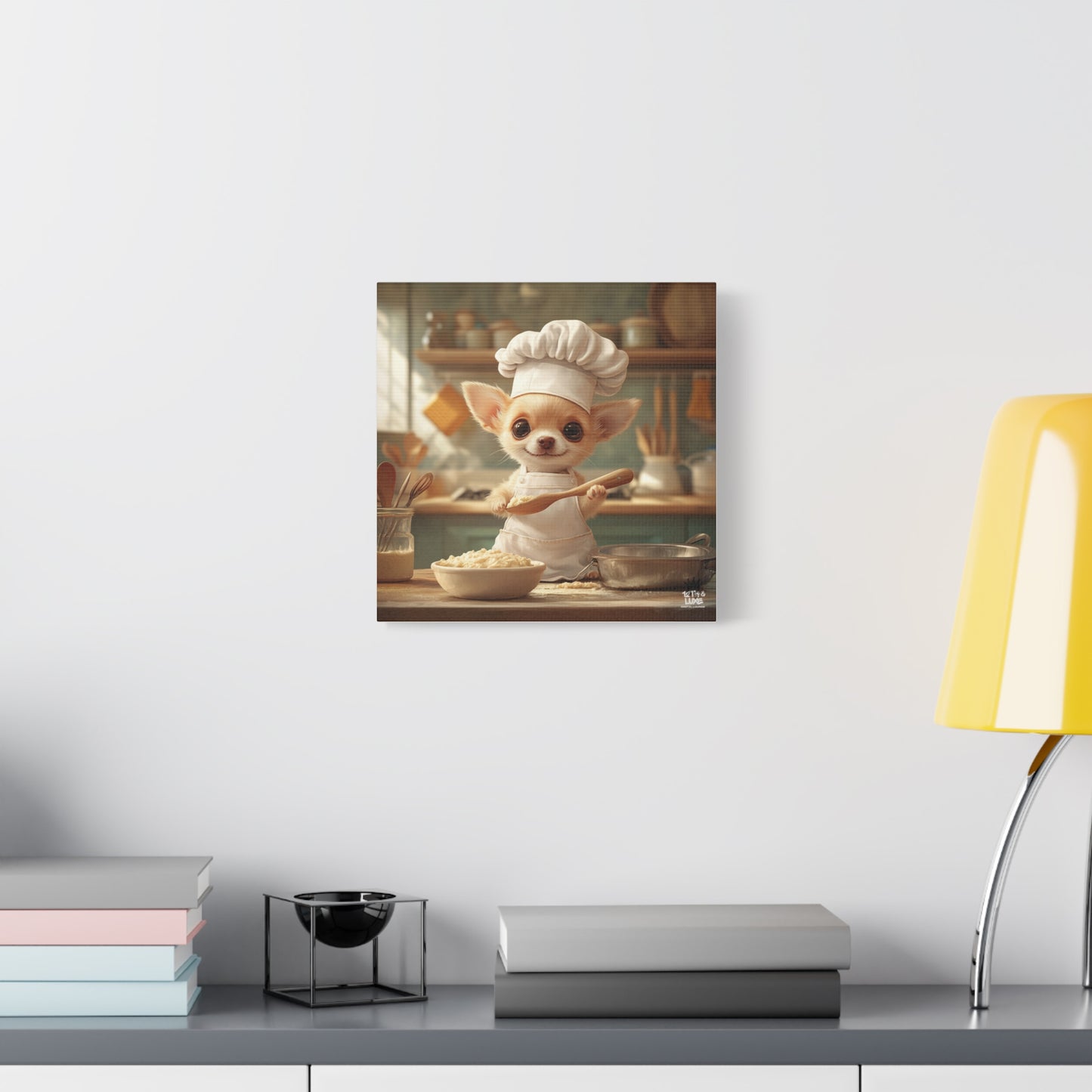 Chihuahua Puppy Chef Canvas Art