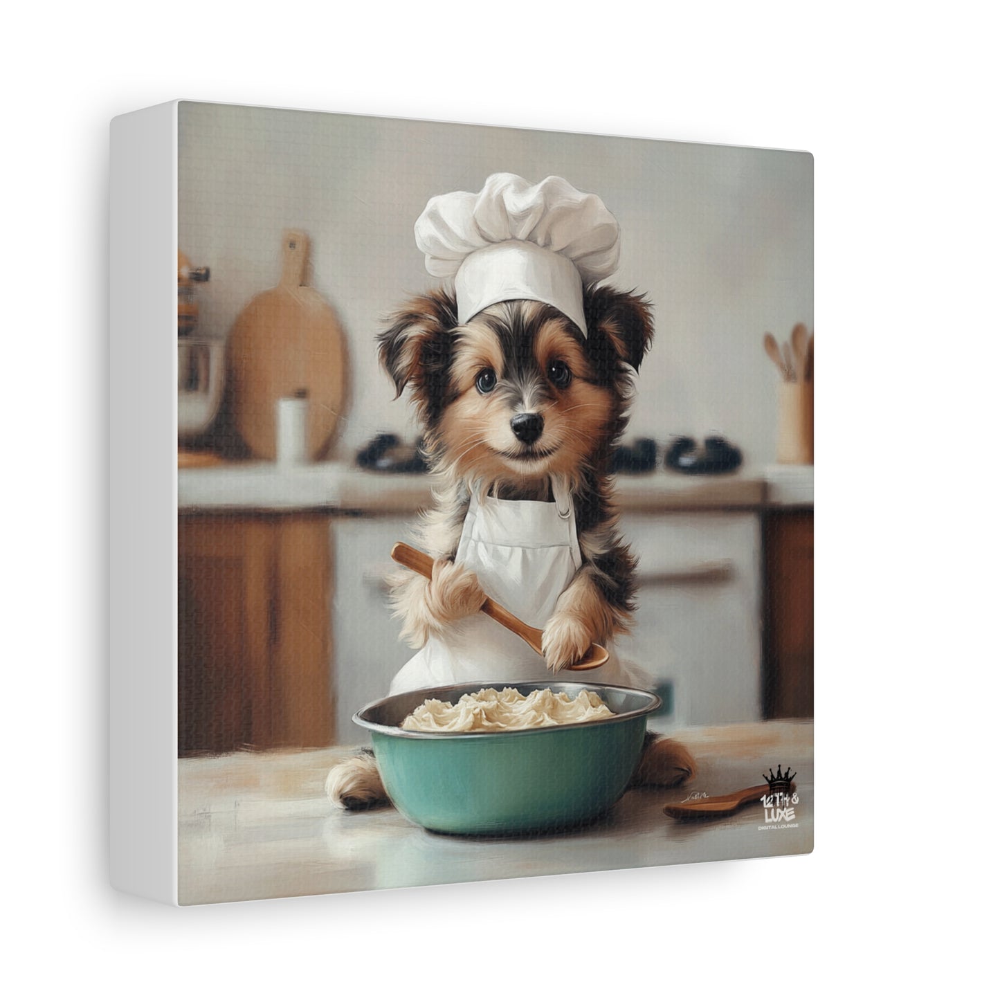 Sheltie Puppy Chef Canvas Art