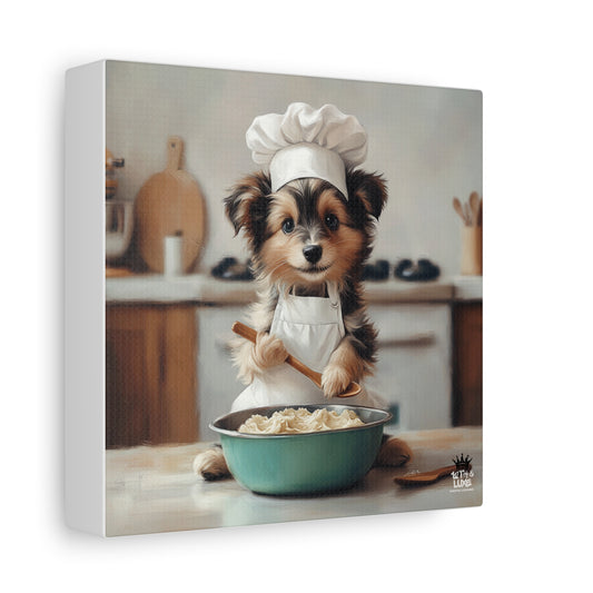 Sheltie Puppy Chef Canvas Art