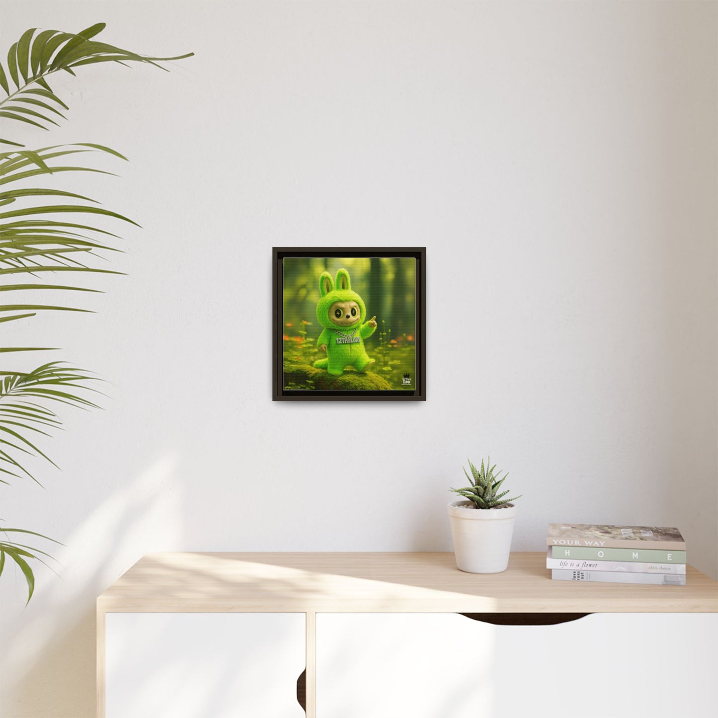 Plush Monster Green - Canvas Art