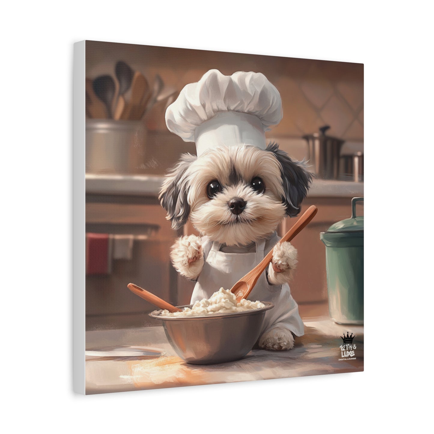 Shih Tzu Puppy Chef Canvas Art