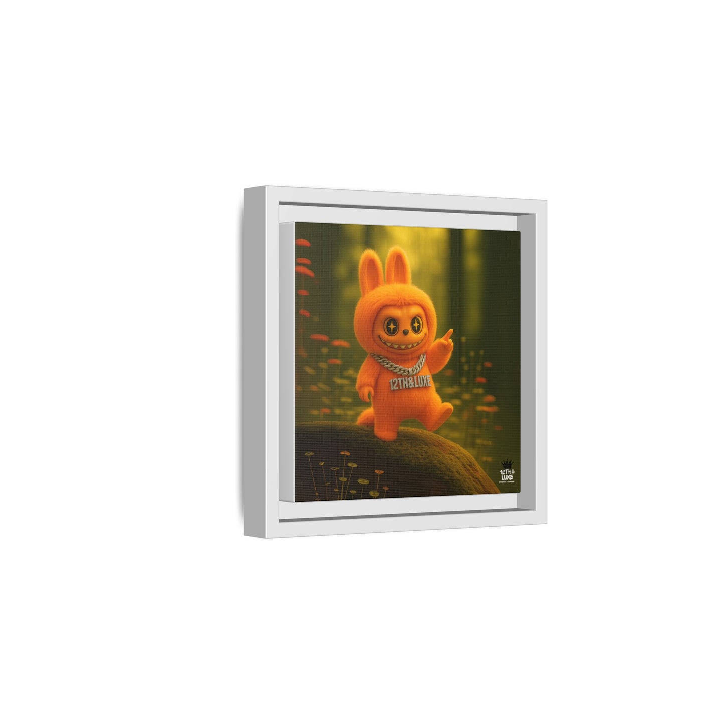 Plush Monster Orange - Canvas Art