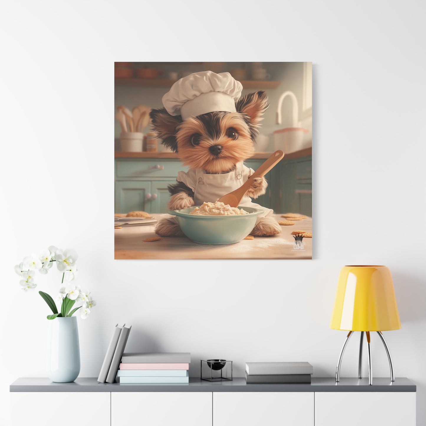 Yorkshire Puppy Chef Canvas Art