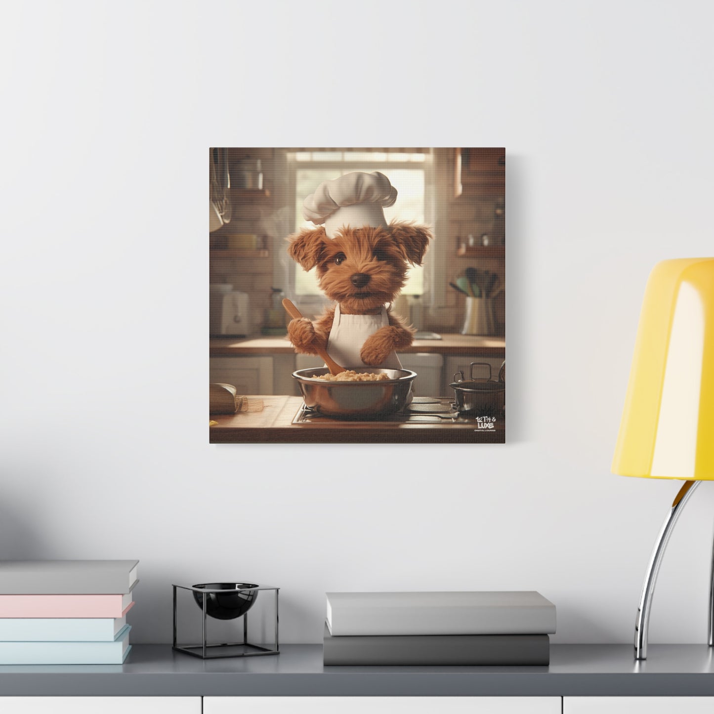 Airedale Puppy Chef Canvas Art