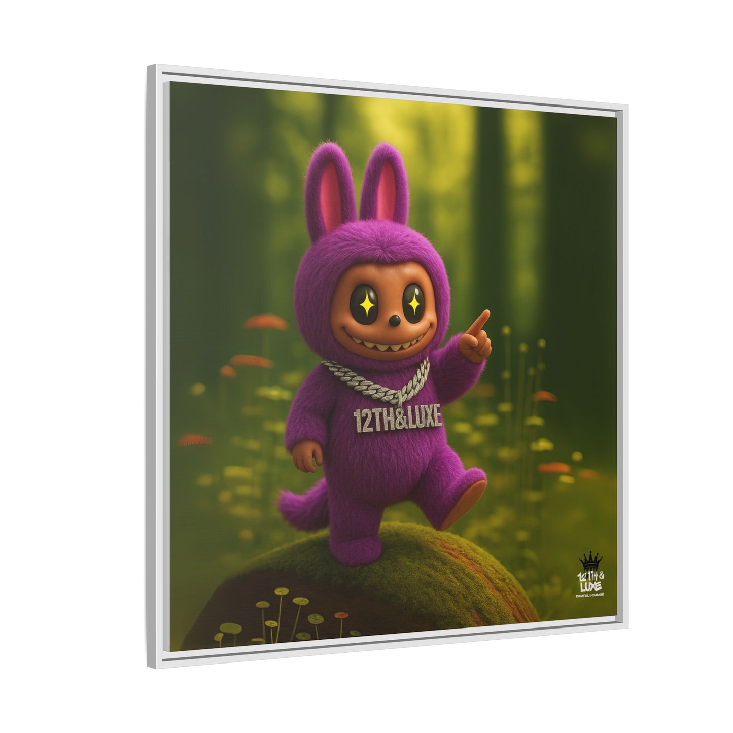 Plush Monster Purple - Canvas Art