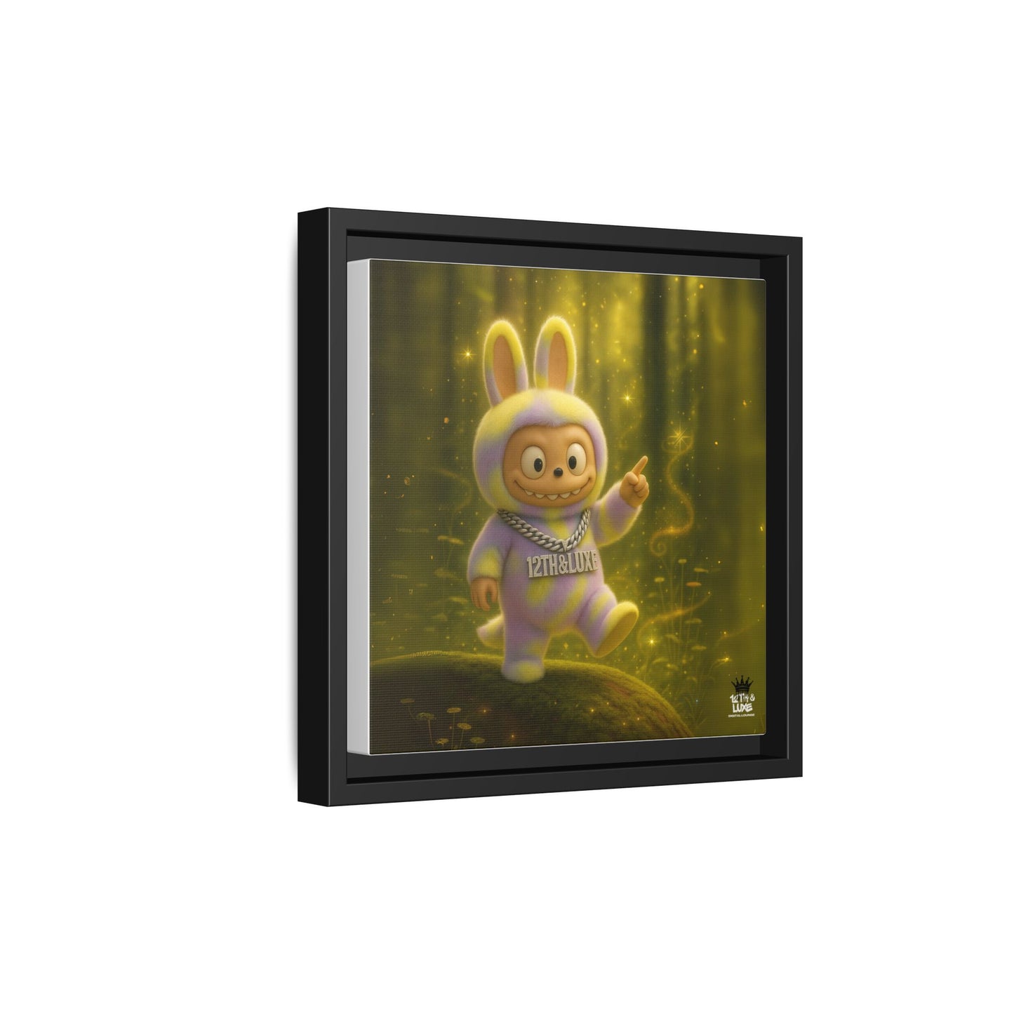 Plush Monster Purple/Yellow - Canvas Art