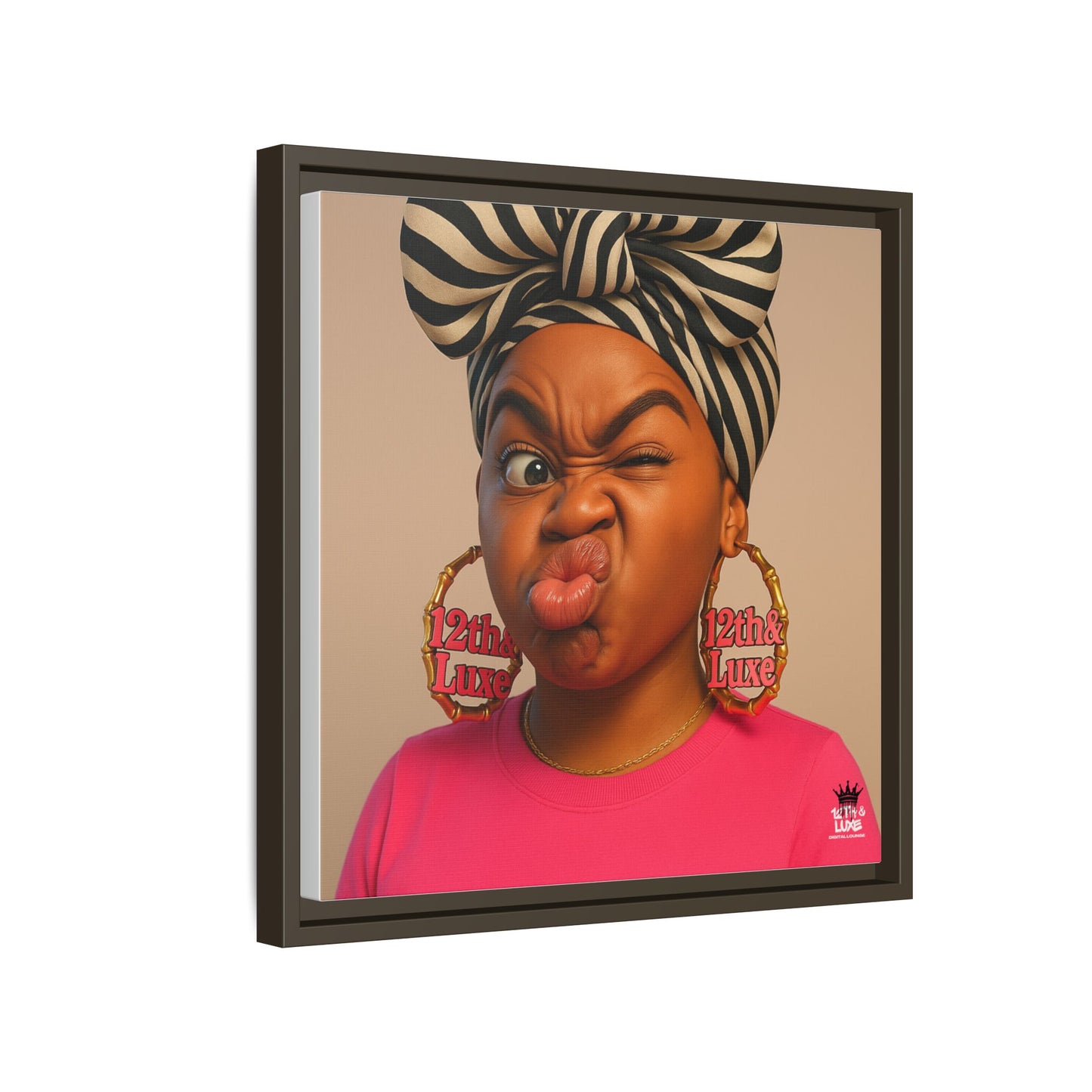 Funky Face Pink - Canvas Art