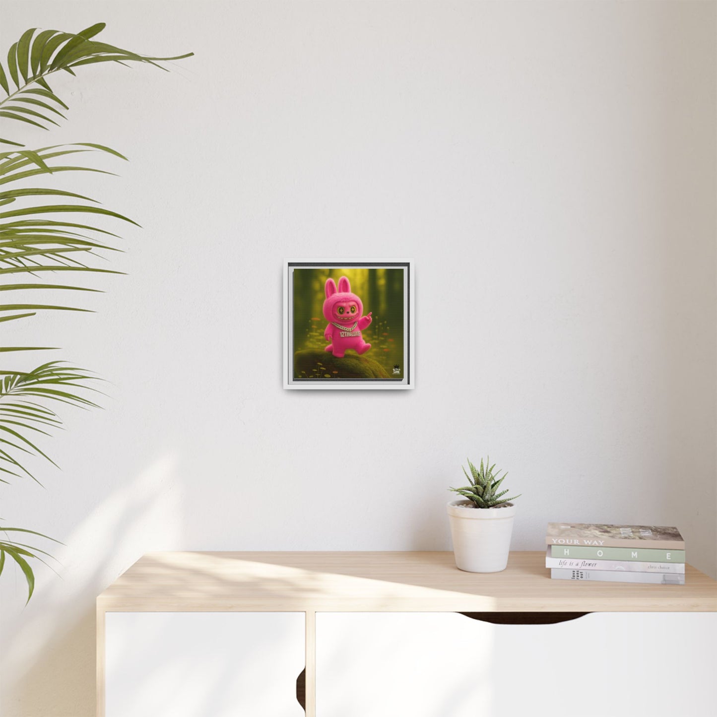 Plush Monster Pink- Canvas Art