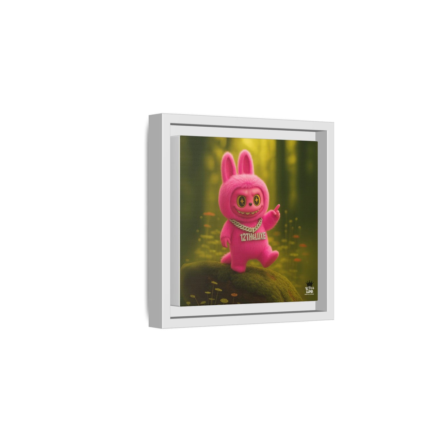 Plush Monster Pink- Canvas Art