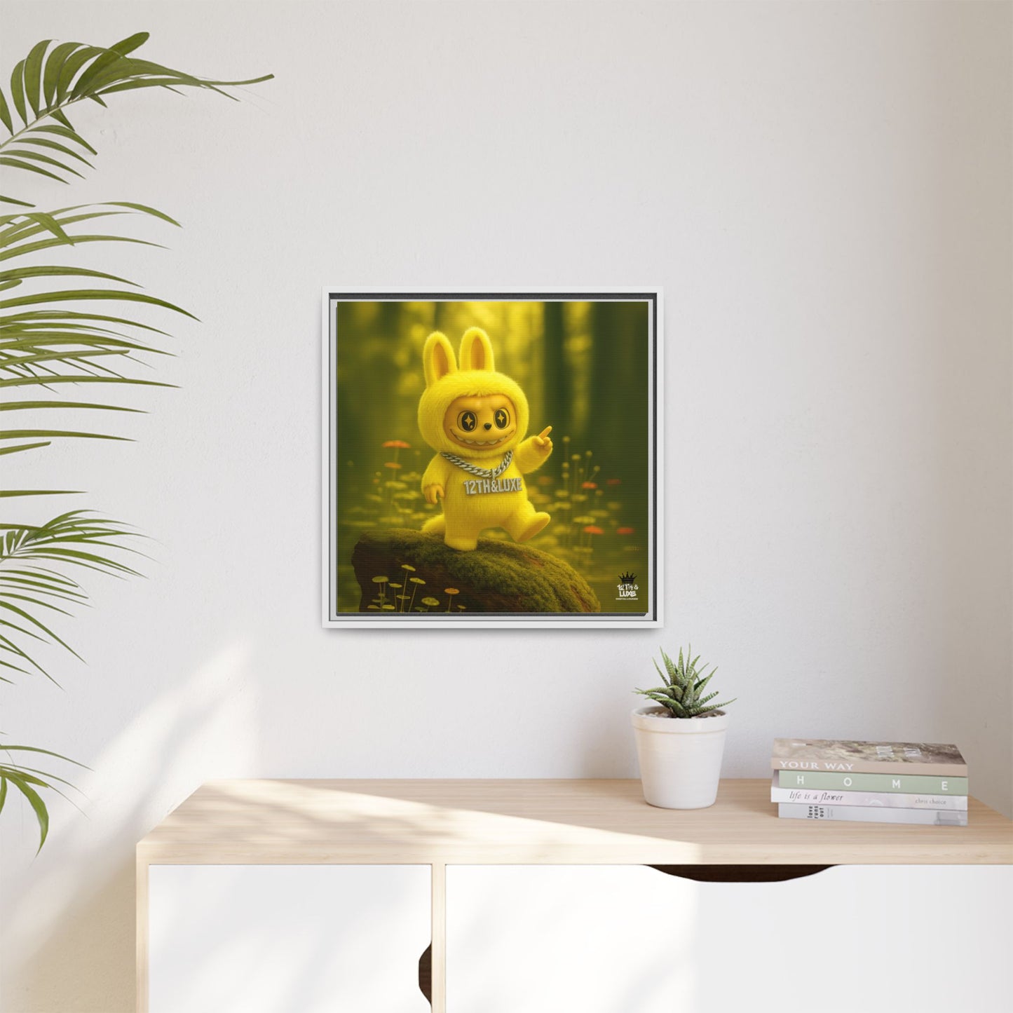 Plush Monster Yellow - Canvas Art